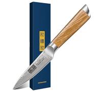 HOSHANHO Couteau d'Office et à Légumes, 9.5cm Super Tranchant Japonais Couteau à Fruits Couteau de Eplucher Damas 67 Couche Acier avec Manche Ergonomique en Bois