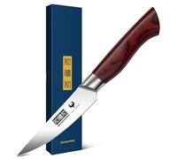 HOSHANHO Couteau d'Office et à Légumes 9.5cm, Super Tranchant Japonais Couteau à Fruits Couteau de Eplucher Acier avec Manche Ergonomique en Bois