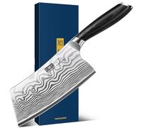 HOSHANHO Feuille de Boucher de 18cm, Couperet de Cuisine Couteau de Cuisine | Couteau de Cuisine de Boucher Ultratranchant en Acier à Poudre à Haute Teneur en Carbone pour Découper la Viande et Légumes