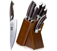 HOSHANHO Set Couteau Cuisine 8 Pièces, Couteaux de Cuisine avec Bloc