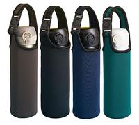 Hoshisea 4 Pièce Housse Gourde Isotherme, Manchon de Bouteille en Néoprène, Housse Gourde Isotherme Neoprene Antidérapant, pour Travail, Gymnase, Voyage