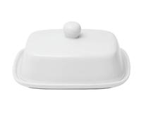Hoshisea Beurrier En Céramique, Beurrier Avec Poignée, Beurrier En Porcelaine Blanche Avec Couvercle, pour Petits Et Gros Morceaux de Beurre （Blanc）