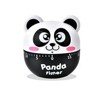 Hoshisea Minuterie Mécanique Cuisine, Minuterie à œufs, Minuterie Amusante, Minuterie Manuelle, pour la Minuterie 60 Minutes, Rappel de Cuisson et Cuisson (Panda Black)
