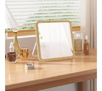 Hosoncovy Miroir mural pliable avec cadre en bois pour salle de bain (carré)