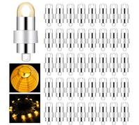 HOSPAOP Lot de 40 mini guirlandes lumineuses LED étanches pour lanternes en papier, lanternes en papier, mariage, fête, blanc chaud