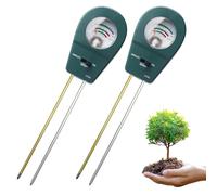 HOSPAOP Testeur d’Humidité du Sol pour Plantes, Appareil 3-en-1 avec pH/Fertilité/Humidité, Analyseur de Sol sans Piles pour Pelouse, Jardin, Agriculture et Plantes Extérieures, Lot de 2