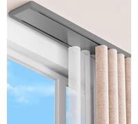 HospialEasy o Insall Double rail de plafond en aluminium pour salon et chambre à coucher 1 m