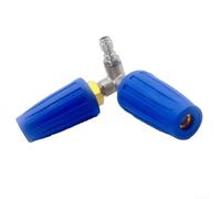 Hosrivae 2- Gouttières rotatives pour nettoyeur haute pression, 4000 psi, pointe de nettoyage en alliage d'aluminium haute pression avec connecteur rapide de 6,35 mm, bleu