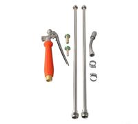 Hosrivae Baguette de pulvérisation réglable de 111,8 cm avec connecteurs en laiton, construction en acier inoxydable et colliers de serrage pour jardin, voiture et nettoyage AC