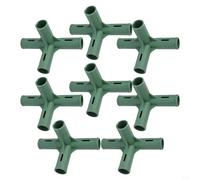 Hosrivae Connecteur de joint de cadre de serre robuste de 19 mm en PVC, 8 supports de structure de jardin, cadres froids et support pour plantes (3#)