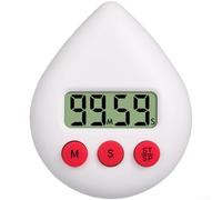 Hosrivae Creative Drop Minuteur électronique magnétique 99 min pour étudiants, compte à rebours portable en ABS avec ventouse, blanc