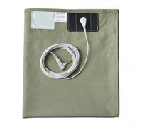 Hosrivae Drap de mise à la terre conducteur pour lit, 95 % coton et 5 % fibre d'argent pour tapis de mise à la terre avec câble de mise à la terre, drap de couchage doux pour chambre à coucher, vert