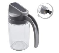 Hosrivae Flacon distributeur d'huile et de vinaigre en verre avec mécanisme à rabat automatique, capacité de 300 ml/600 ml, design à large ouverture pour un remplissage et un nettoyage faciles, manche