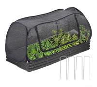 Hosrivae Garden Frost Plates-bandes surélevées avec double aérations à fermeture éclair, bouclier de serre en PVC robuste, kit de cadre froid à installation rapide pour terrasse et extérieur - Plantes