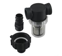 Hosrivae Ibc Lot de 100 connecteurs de tuyau de filtre grossier - Filtre en acier pour arrosage de jardin amovible avec panier de filtre fin en aluminium et saleté pour écran en fibre de feuille (32