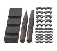 Hosrivae Kit de tronçonneuse de poche en acier au carbone 325 058 avec chaîne rapide, outils de réparation avec maillons maîtres 6,35 mm, 3/8" LP 404, ensemble compact d'extérieur