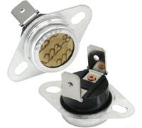 Hosrivae Lot de 2 interrupteurs de fin de course de four 626612R L165-30F, protection thermique automatique, système de chauffage CVC, remplacement de sécurité, argent, 2,4 cm
