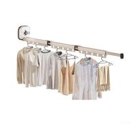 Hosrivae Lot de 3 séchoirs à linge muraux pliables en aluminium avec ventouses, 15 trous coupe-vent, pour salle de bain, balcon, camping-car, noir (jaune)