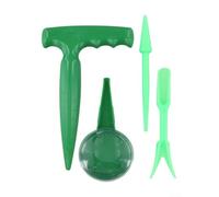 Hosrivae Lot de 4 bulbes de trous pour fleurs - Outil de plantation de jardin confortable - Poinçon de piquage personnalisable - Gadget de transplantation - Compact pour un style poids plume