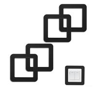 Hosrivae Lot de 4 plaques d'interrupteur en acrylique pour interrupteur standard britannique, plaque de protection pour la maison et le bureau