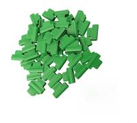 Hosrivae Lot de 50 pinces en polypropylène pour sécuriser le plastique - Disposition filetée antidérapante pour tunnel de jardin, filet, cerceaux antirouille (vert) (16 mm)