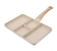 Hosrivae Maifan Stone Poêle grill anti-adhésive 37 cm Blanc