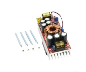 Hosrivae Module d'alimentation DC-DC Step-Up, module de puissance convertisseur boost, protection réglable 1500 W, ventilateur intelligent haute efficacité pour EV solaire pour chargement de batterie