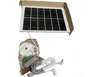 Hosrivae Panneau solaire 5 W avec anneau régulateur de tension, kit de charge photovoltaïque monocristallin étanche IP65 avec câble de 3 m et support réglable (B)