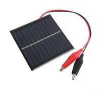 Hosrivae Panneau solaire en silicone polycristallin étanche 1 W 5,5 V pour projets de bricolage en plein air compatible avec piles 3,7 V