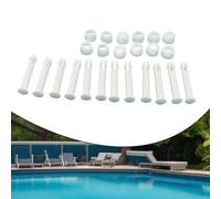 Hosrivae Summer Abs Lot de 24 goupilles de joint de piscine en caoutchouc pour piscine rectangulaire de 3 à 7,3 m en métal de 6 cm pour un outil facile Installation compatible avec joints de piscine