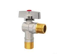 Hosrivae Vanne d'angle G1/2", robinet d'arrêt à boisseau sphérique haute avec poignée, chauffage de douche, lave-linge, raccord de plomberie en laiton 80 x 32 mm (rouge)