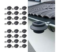 Hossi's Wholesale Lampes solaires de gouttière | RAL 7016 anthracite | Lampes solaires de gouttière pour l'extérieur | Lampe solaire de gouttière blanc chaud (anthracite, 24 pièces)