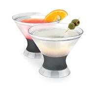 Host Freeze - Lot de 2 verres isothermes à martini à double paroi contenant un gel réfrigérant, 26 ris