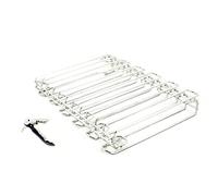 Hostelnovo - Lot de 2 crochets de verres pour plafond et mur - Support pour verres à vin suspendus idéal pour bar ou restaurant en acier inoxydable 18/8