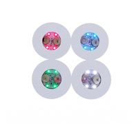 Hostelnovo Lot de 4 Dessous de Verre LED pour Bouteilles - Lumières Multicolores pour Verres et spiritueux - Éclairage décoratif pour fêtes, Bars et événements Nocturnes