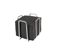 Hostelnovo - Porte-serviettes en acier inoxydable avec 50 serviettes noires de cocktail 10 x 10 cm