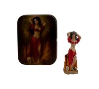 HOSTENATURA Figurine en résine Pomba tourne 5 cm en boîte | Protection, force et énergie spirituelle | Mini statue ésotérique décorative