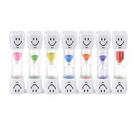 HOSTK 7pcs 2min Dent Brosse Sablier Horloge pour Enfants Cadeau Jeux Cuisiner Réunion Lecture Salle De uisine Home Office Décoration - Jaune, Vert, Bleu, Rose, Violet, Rouge, Orange