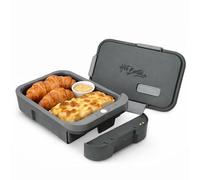 Hot Bento PLUS - Lunch Box Chauffante Électrique Portable avec Batterie USB-C Amovible | Chauffe-Repas en 10 Min | Gamelle Chauffante pour Bureau, Voiture, École et Voyages | 994 ml | Noir