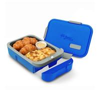 Hot Bento PLUS - Lunch Box Chauffante Électrique Portable avec Batterie USB-C Amovible | Chauffe-Repas en 10 Min | Gamelle Chauffante pour Bureau, Voiture, École et Voyages | 994 ml | Bleu Océan
