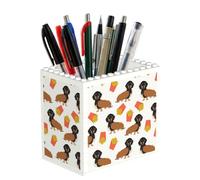 Hot-dog et frites en forme de teckel : une nourriture mignonne et amusante, Pot à crayons/pot à stylos pour le bureau, la maison et l'école, organiseur de bureau compact pour fournitures de bureau
