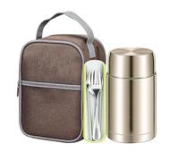 Hot Food Lunch Container - 1.2L Vacuum Leakproof Jar with Cutlery and Bag | Kids Lunch Containers for Camping Picnic Sports Hiking Climbing Travel Summer Work