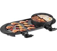Hot Pot avec grill 2200W - Gril électrique d'intérieur 2 en 1 - Gril sans fumée et Hot Pot - Appareil de cuisson multifonctions