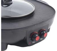 Hot Pot électrique, grill 2 en 1, design sans fumée, noir