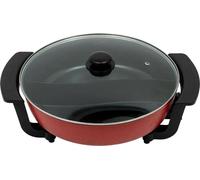Hot Pot électrique - Marmite Yin-Yang - 30 cm double chambre - 6 l - 1360 W - 5 niveaux de température - Couvercle en verre - Noir