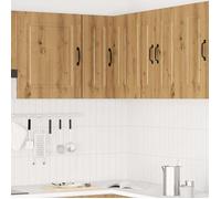 Hot Sale®1 pcs Armoire/Cabinet/Placard d'angle - SARAZYJ - meuble de cuisine - Fixation murale - Kalmar chêne artisanal - S5556729