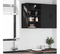 Hot Sale®1 pcs Armoire/Cabinet/Placard - SOLOMON - meuble de cuisine - Fixation murale - ""Riga"" Noir 40x29,5x60 cm Bois d'ingéni