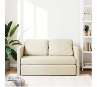 Hot Sale®Canapé-lit - SARAZYJ - meuble de salon - 2 PERSONNES - 2 en 1 crème 112x174x55 cm - similicuir - S7642556