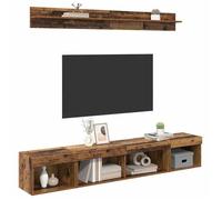 HOT SALE®Jeu de meuble TV mural 5 pcs banc TV meuble hifi vidaxl TABLE TV - Bois Ancien - Bois d'ingénierie - M6174497