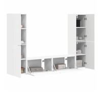 HOT SALE®Jeu meuble TV 6 pcs,banc TV, meuble hifi,vidaxl,TABLE TV, Blanc - Bois d'ingénierie - M2281503